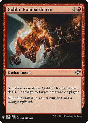Goblin Bombardment (DDN) card from The List Reprints