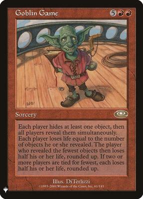 Goblin Game card from The List Reprints