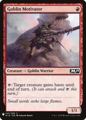 Goblin Motivator card from The List Reprints