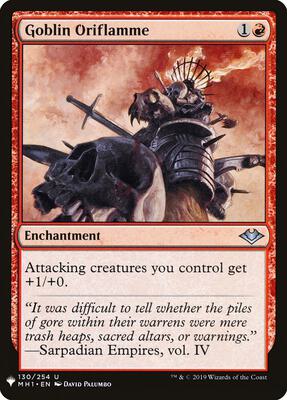 Goblin Oriflamme card from The List Reprints