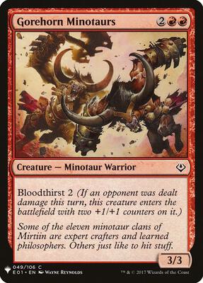 Gorehorn Minotaurs card from The List Reprints
