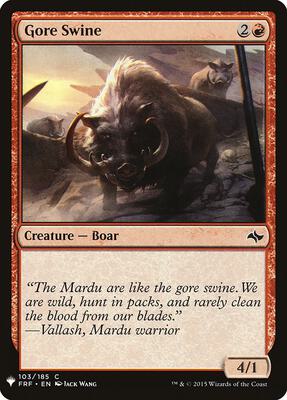 Gore Swine card from The List Reprints