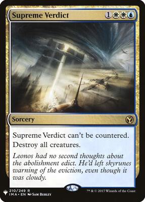 Supreme Verdict card from The List Reprints