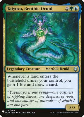 Tatyova, Benthic Druid card from The List Reprints