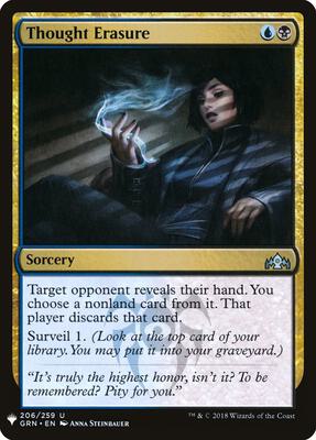 Thought Erasure card from The List Reprints