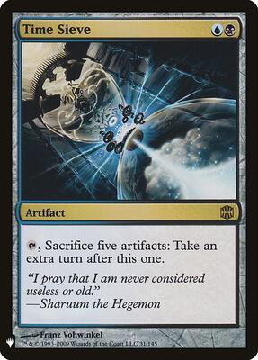 Time Sieve card from The List Reprints