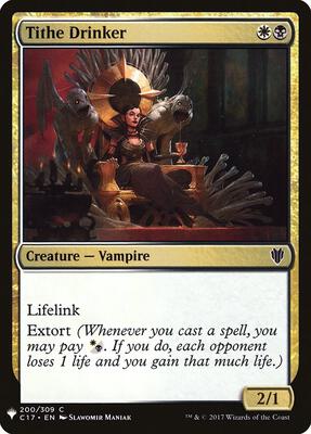 Tithe Drinker card from The List Reprints