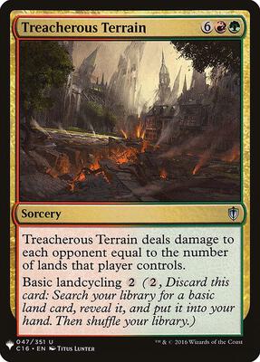 Treacherous Terrain card from The List Reprints