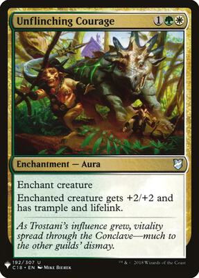 Unflinching Courage card from The List Reprints