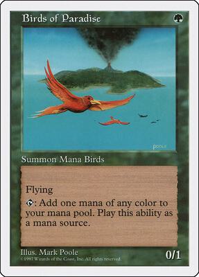 Birds of Paradise card from Fifth Edition