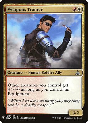 Weapons Trainer card from The List Reprints