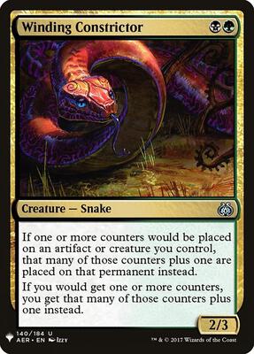 Winding Constrictor card from The List Reprints
