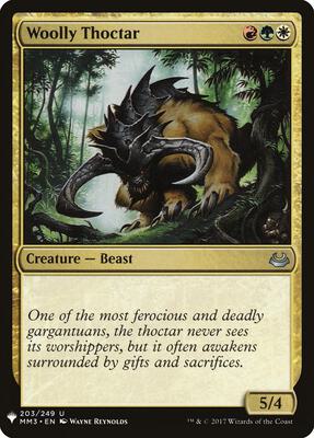 Woolly Thoctar card from The List Reprints