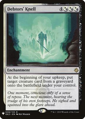 Debtors' Knell card from The List Reprints