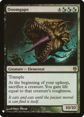 Doomgape card from The List Reprints