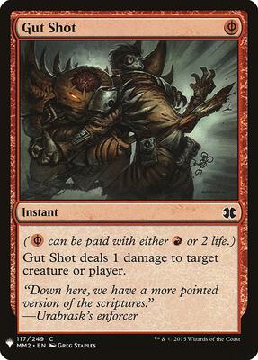 Gut Shot card from The List Reprints