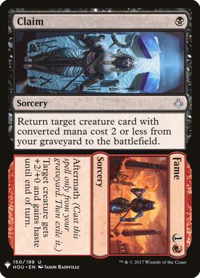 Claim // Fame card from The List Reprints