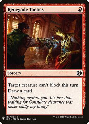 Renegade Tactics (KLD) card from The List Reprints
