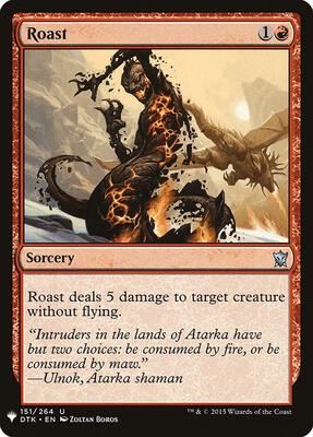 Roast card from The List Reprints