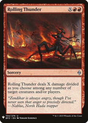 Rolling Thunder card from The List Reprints