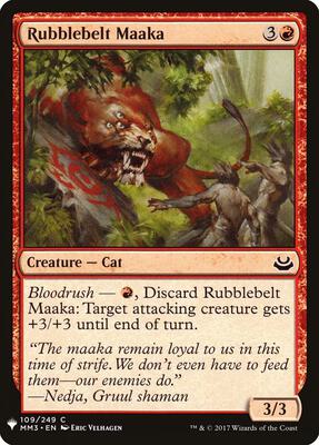 Rubblebelt Maaka card from The List Reprints