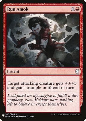 Run Amok card from The List Reprints
