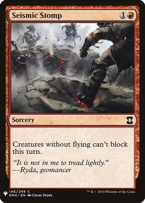 Seismic Stomp card from The List Reprints