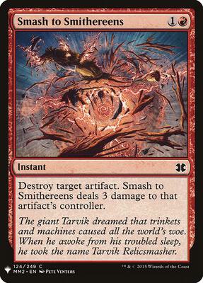 Smash to Smithereens card from The List Reprints