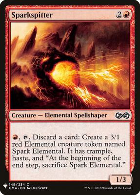 Sparkspitter card from The List Reprints