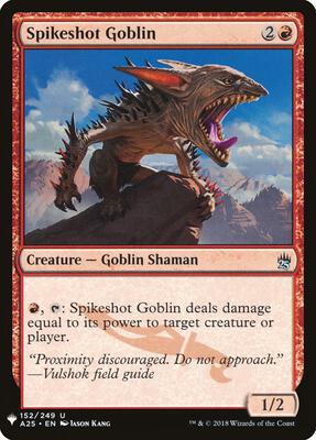 Spikeshot Goblin card from The List Reprints