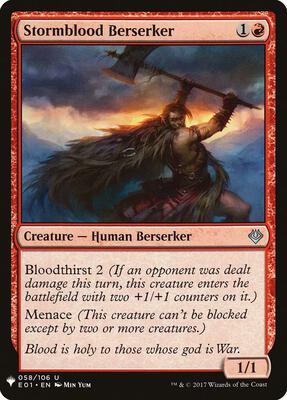 Stormblood Berserker card from The List Reprints