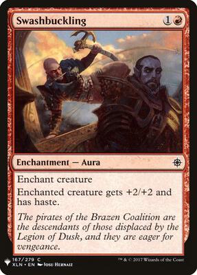 Swashbuckling card from The List Reprints