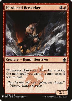 Hardened Berserker card from The List Reprints