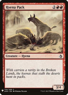 Hyena Pack card from The List Reprints