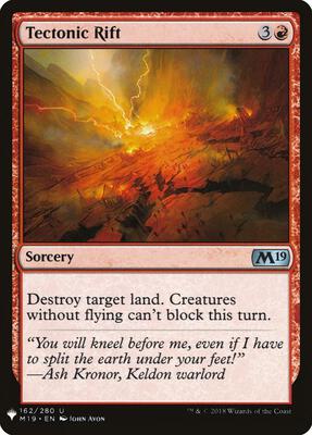 Tectonic Rift card from The List Reprints
