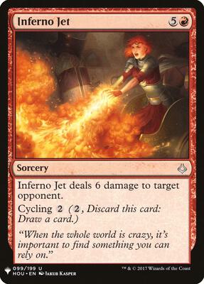 Inferno Jet card from The List Reprints