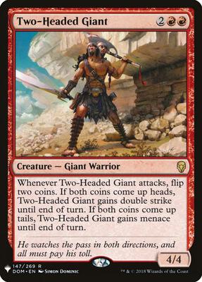 Two-Headed Giant card from The List Reprints
