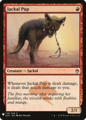 Jackal Pup card from The List Reprints