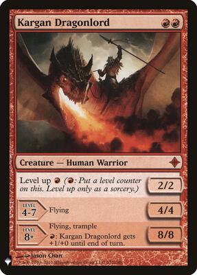 Kargan Dragonlord card from The List Reprints