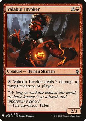 Valakut Invoker card from The List Reprints