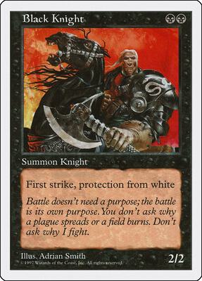 Black Knight card from Fifth Edition