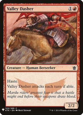 Valley Dasher card from The List Reprints