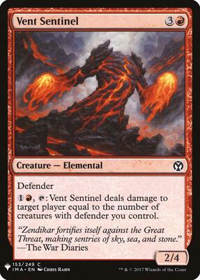 Vent Sentinel card from The List Reprints