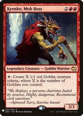 Krenko, Mob Boss card from The List Reprints