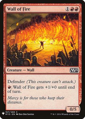 Wall of Fire card from The List Reprints