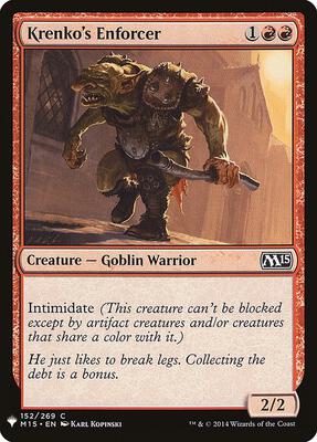 Krenko's Enforcer card from The List Reprints