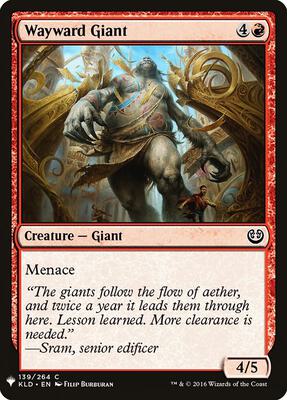 Wayward Giant card from The List Reprints