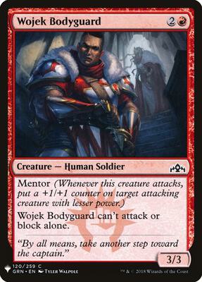 Wojek Bodyguard card from The List Reprints