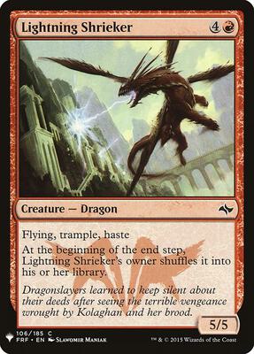 Lightning Shrieker card from The List Reprints