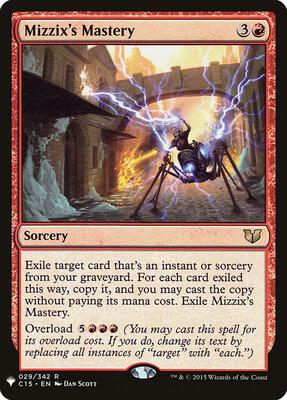 Mizzix's Mastery card from The List Reprints